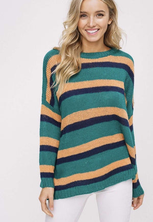 Emerald Striped Sweater
