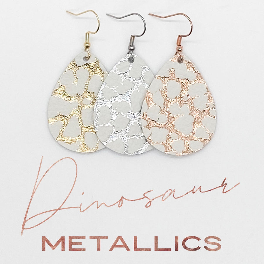 Dinosaur Metallic Earrings