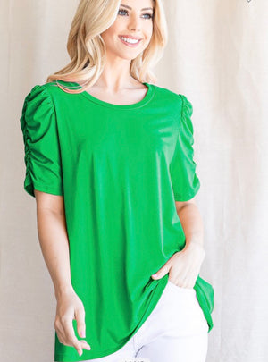Kelly Green Ruched