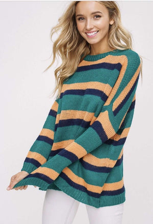 Emerald Striped Sweater