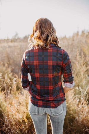 Red/Navy Flannel