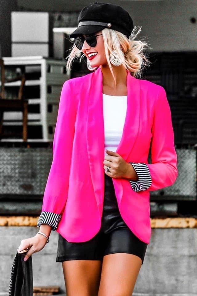 Hot Pink Blazer - Evie Rose Couture