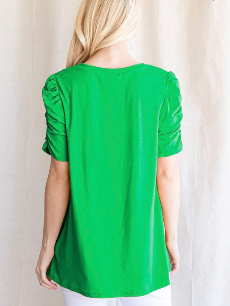 Kelly Green Ruched