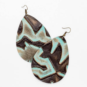 Turquoise and Tobacco Earrings